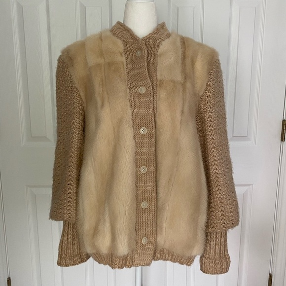 Vintage 1950s Fur Heavy Cardigan Sweater - Picture 7 of 12